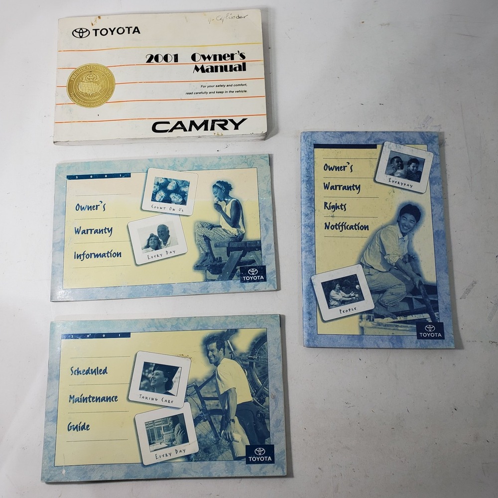 2001 Toyota Camry Owners Manual Warranty Book Maintenance Schedule Rights